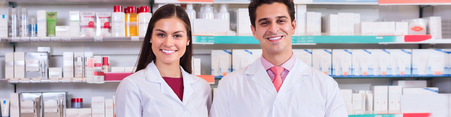 two pharmacist smiling